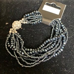 Navy blue beaded bracelet